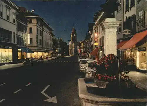 Morges Le Grande Rue le soir Kat. Morges