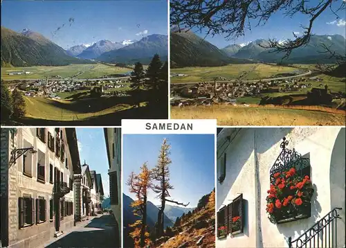 Samedan Panorama und Teilansichten Kat. Samedan