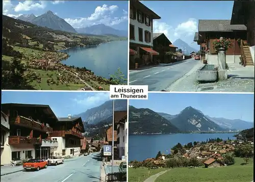 Leissigen Panorama Thunersee Dorfpartie Kat. Leissigen