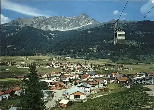 Savognin Panorama mit Blick zum Piz Mitgel Sessellift Kat. Savognin