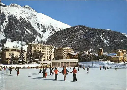 Pontresina Eisplatz mit Hallenbad Kat. Pontresina