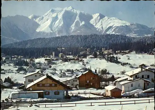 Flims Waldhaus Panorama mit Signina Kat. Flims Waldhaus