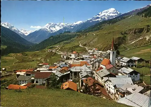 Ardez Ortsansicht mit Alpen Panorama Kat. Ardez