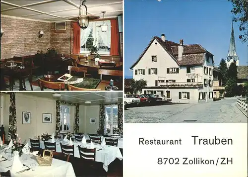 Zollikon Restaurant Trauben Gastraeume Kat. Zollikon