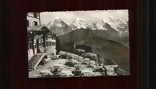 Schynige Platte Panorama mit Eiger Moench Jungfrau  Kat. Schynige Platte