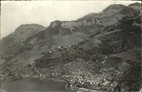 Montreux VD Vue aerienne / Montreux /Bz. Vevey