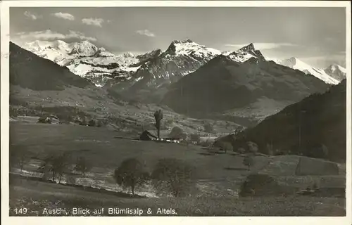 Aeschi SO Blick auf Bluemlisalp und Altels Kat. Aeschi SO