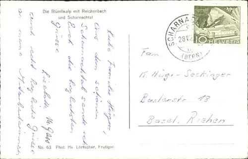 Scharnachtal Bluemlisalp mit Reichenbach und Scharnachtal Kat. Scharnachtal