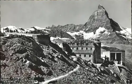 Gornergrat Zermatt mit Kulmhotel und Matterhorn / Gornergrat /Rg. Zermatt