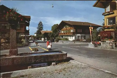 Aeschi Spiez Dorfpartie Brunnen Kat. Aeschi Spiez