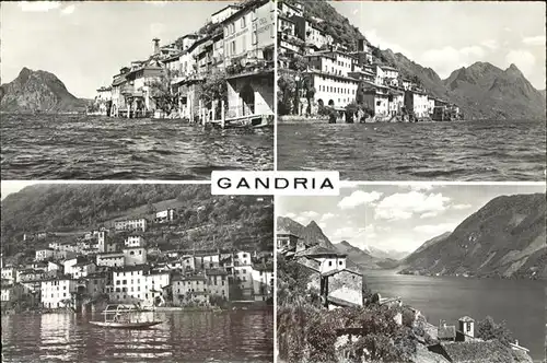 Gandria Lago di Lugano Hochwasser Teilansichten Kat. Gandria