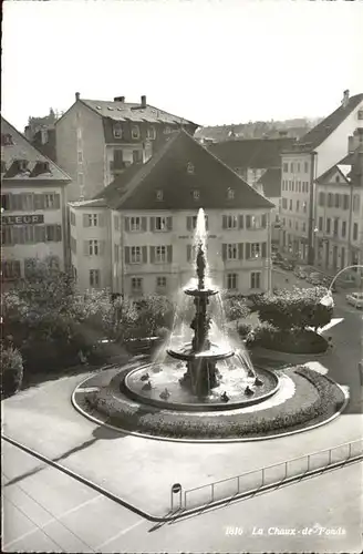 La Chaux de Fonds Fontaene Brunnen Kat. La Chaux de Fonds