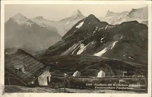 Faulhorn mit Wetterhorn Schreckhorn Finsterahorn Fiescherhorn Kat. Faulhorn