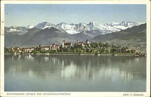 Rapperswil SG Panorama mit Waegitaler Berge / Rapperswil SG /Bz. See-Gaster