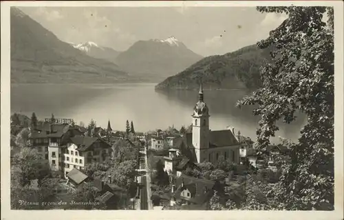 Vitznau Panorama mit Stanserhorn Kat. Vitznau