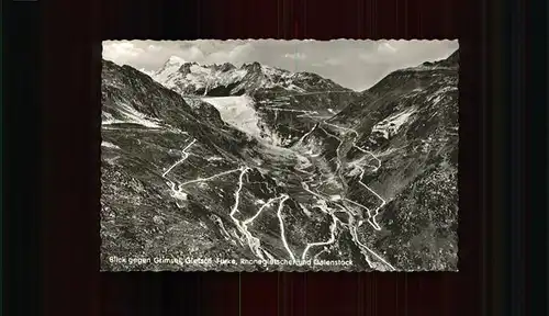 Grimsel Blick auf Grimselgletscher Furka Rhonegletscher Kat. Grimsel