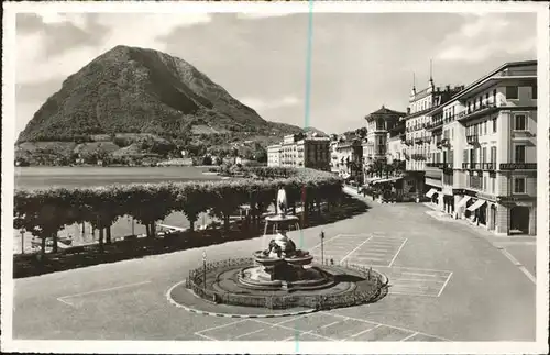 Lugano TI Quai Brunnen Monte San Salvatore Kat. Lugano