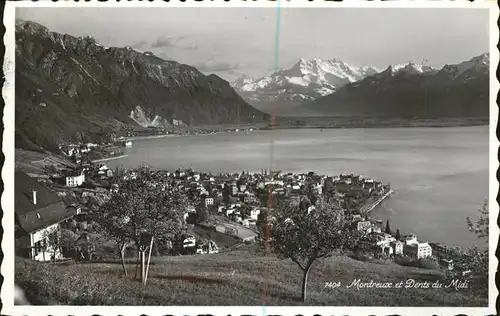 Montreux VD Panorama et Dents du Midi / Montreux /Bz. Vevey