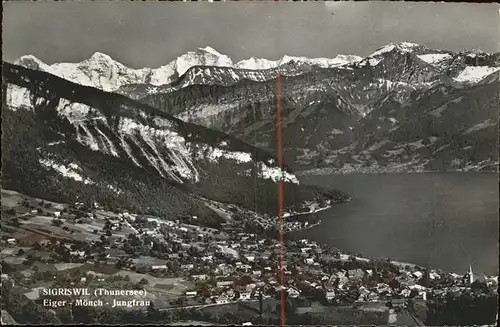 Sigriswil Thunersee Eiger Moench Jungfrau Kat. Sigriswil