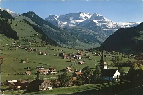 St Stephan BE Panorama mit Wildstrubel / Zweisimmen /Bz. Obersimmental