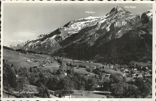Les Diablerets Aigle Ortsansicht mit Alpen Panorama Kat. Les Diablerets