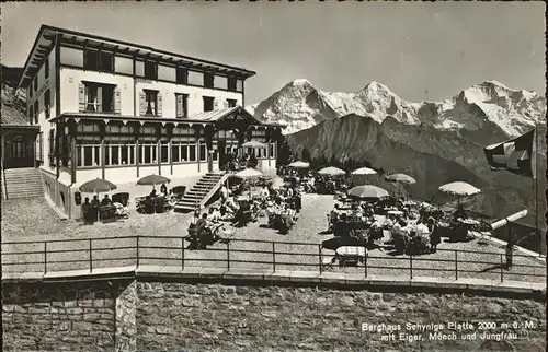 Schynige Platte Berghaus mit Eiger Moench Jungfrau Kat. Schynige Platte