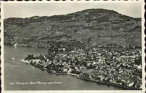 Vevey VD et Mont Pelerin Lac Leman vue aerienne Kat. Vevey