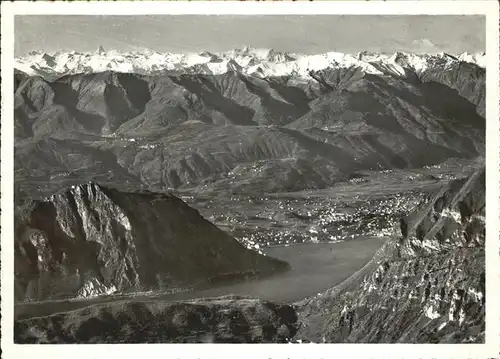 Lugano TI Panorama dal Monte Generoso Lago Kat. Lugano