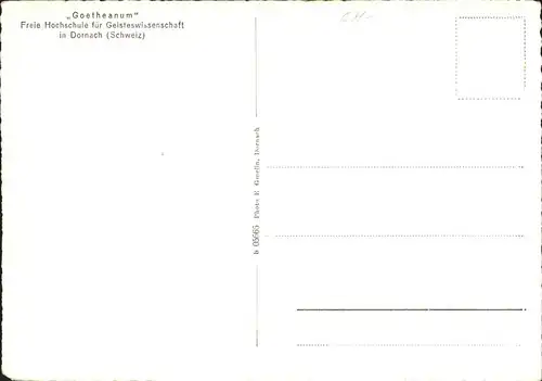 Dornach SO Goetheanum Hochschule fuer Geisteswissenschaften Kat. Dornach
