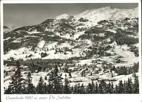 Lenzerheide Albula Panorama mit Piz Scalottas Wintersportplatz Kat. Lenzerheide