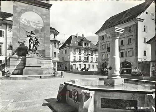 Altdorf UR Telldenkmal Brunnen Kat. Altdorf UR