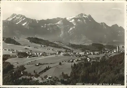 Speicher AR Panorama mit Saentis und Altmann Appenzeller Alpen / Speicher /Bz. Mittelland