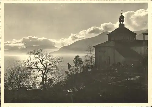 Brissago Abendstimmung Kapelle Lago Maggiore / Brissago /Bz. Locarno