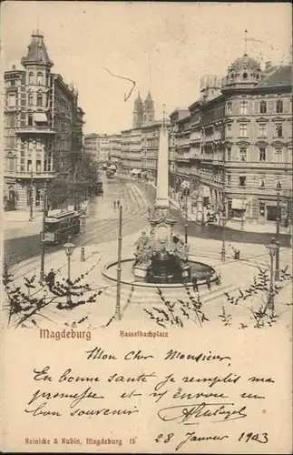 Magdeburg Hasselbachplatz Strassenbahn  / Magdeburg /Magdeburg Stadtkreis