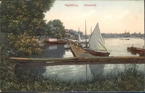 Magdeburg Salzquelle Schiff / Magdeburg /Magdeburg Stadtkreis