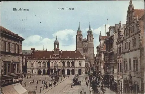 Magdeburg Alter Markt Strassenbahn  / Magdeburg /Magdeburg Stadtkreis