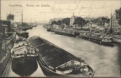 Magdeburg Werder Zollelbe Schiff / Magdeburg /Magdeburg Stadtkreis