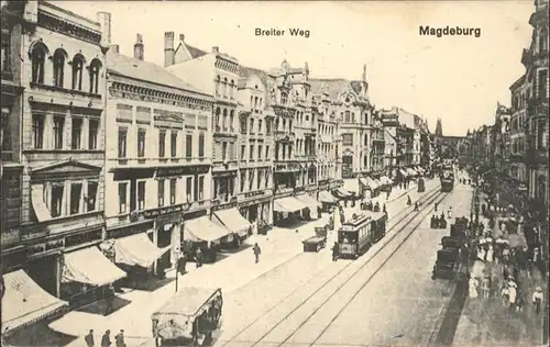 Magdeburg Breiter Weg Strassenbahn  / Magdeburg /Magdeburg Stadtkreis