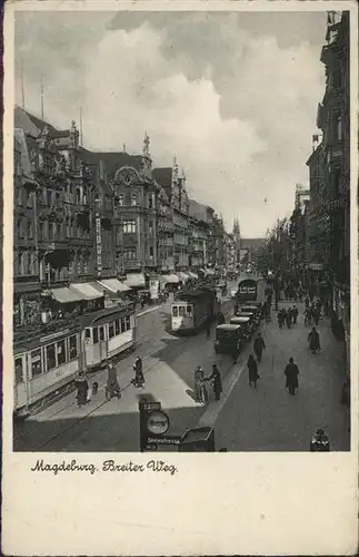 Magdeburg Breiter Weg Strassenbahn  / Magdeburg /Magdeburg Stadtkreis