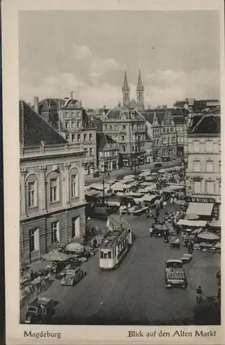 Magdeburg Ater Markt Strassenbahn  / Magdeburg /Magdeburg Stadtkreis