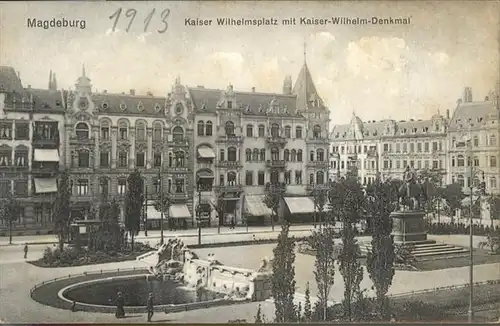 Magdeburg kaiser Wilhelmplatz Denkmal  / Magdeburg /Magdeburg Stadtkreis