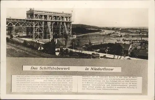 Niederfinow Schiffshebewerk Hohenzollernkanal Kat. Niederfinow