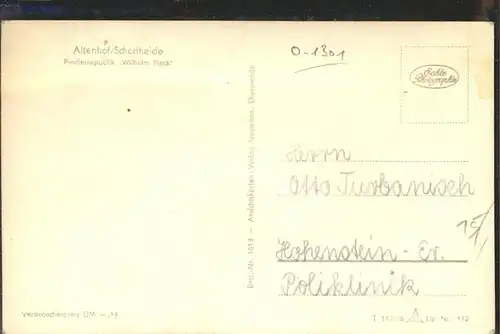 Altenhof Eberswalde Pionierrepublik Wilhelm Pieck Lager Kat. Schorfheide