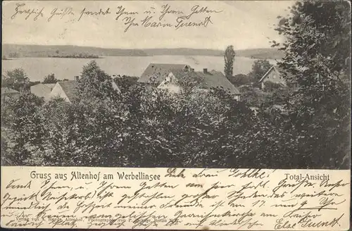 Altenhof Eberswalde Ortsansicht mit Werbellinsee Kat. Schorfheide