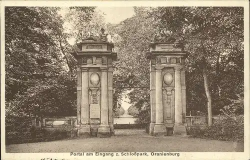 Oranienburg Schlosspark Eingangsportal Kat. Oranienburg