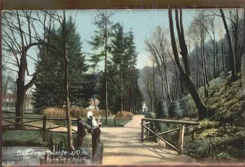 Bad Freienwalde Bruecke im Kurpark Kat. Bad Freienwalde