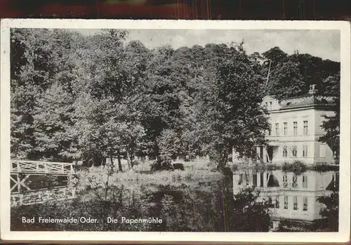 Bad Freienwalde Restaurant Papenmuehle Kat. Bad Freienwalde