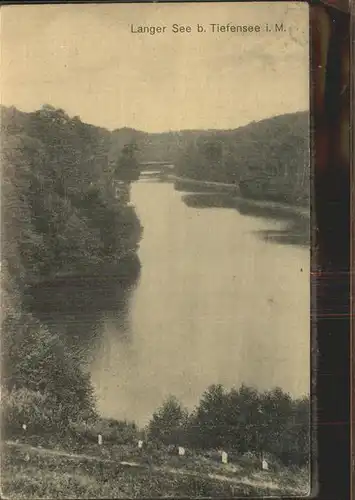 Tiefensee Bad Freienwalde Langer See Feldpost Kat. Werneuchen