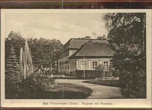 Bad Freienwalde Kurpark mit Fontaine Kat. Bad Freienwalde