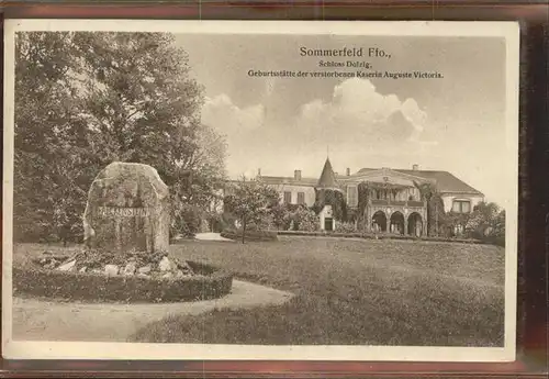 Sommerfeld Lubsko Schloss Dolzig Gedenkstein / Lubsko /Zary